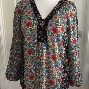 Boho floral tunic shirt